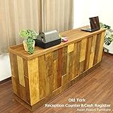 MANJA FUR-0468 チーク 古木 レジカウンター 店舗 什器 キャビネット ラック ディスプレイ