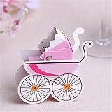 Prawey（TM） 50pcs / lotは結婚式キャンディボックスベビーカー形状パーティー結婚式ベビーシャワーの好意紙ギフトボックスイベント＆パーティー用品ic873438