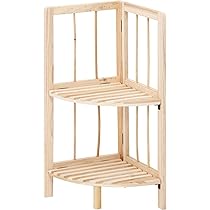 Amazon｜コーナーラック 2段 6個セット 木製 シェルフ 観葉植物