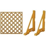 タカショー ウッディープラ フェンス スタンドセット 900X900mm ナチュラル