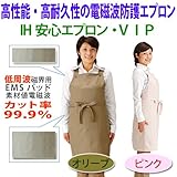 人体ダミーによる電磁波防護性能試験を実施！IH安心エプロン・VIP（妊婦対応）【ピンク】