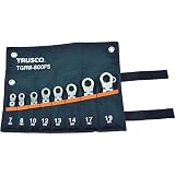 TRUSCO 首振ラチェットコンビネーションレンチセット(ショートタイプ)8本組 TGRW800FS