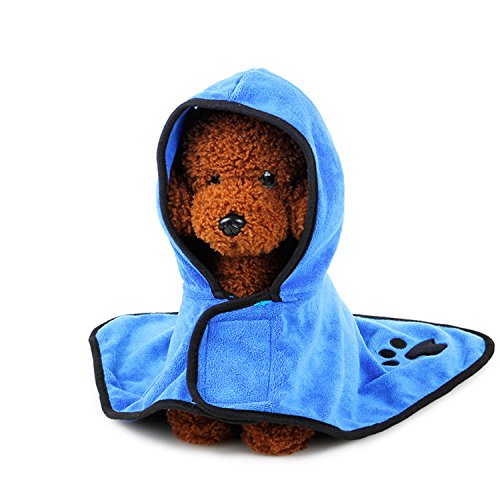 呉屋デパート ペットバスローブ 犬猫 子犬 小動物 バータオル バスローブ マッジクテープ 浴衣 お風呂タオル 吸収速乾性 可愛い 体拭き 猫用タオル