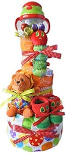 Amazon 出産祝い はらぺこあおむし ストローマグ 3段 人気 おむつケーキ タワー 男の子 女の子 パンパースs ソックス1歳前後 おむつケーキ ベビー マタニティ 通販