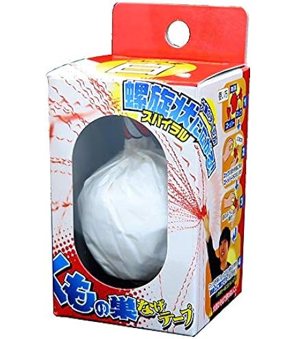 投蜘蛛（白色）五間五双 1袋 （6個入）　“送料無料” 投げテープ Amazon.co.jp: くもの巣投げテープ （白） 12個セット : おもちゃ