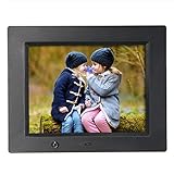 Wireless Mouse Control,8 inch LCD Wi-Fi Cloud Digital Photo Frame with Motion Sensor & 720p HD Video