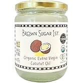 有機JASエクストラバージンココナッツオイル(425g瓶)オーガニック 天然MCTオイル 61%含有 無化学調味料 無添加 砂糖不使用 非加熱 中鎖脂肪酸 低温圧搾 ブラウンシュガーファースト 425g 1 本