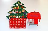 布絵本 布おもちゃ 布のアドベント カレンダー/ 壁掛け　クリスマスツリー ボタンかけオーナメント24個付き/ 布のプレイハウスMY HOUSE メリークリスマス　ギフトセット 2点組み 知育