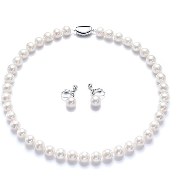 Amazon | [KASHIMA] 7～7.5mm あこや本真珠 ネックレス イヤリング