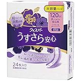 ウィスパー うすさら安心 女性用 吸水ケア 120cc 多いときでも安心用 ナプキン型尿ケアパッド 24枚入り 27cm 大容量パック (多
