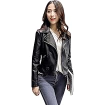 Amazon | レザージャケット レディース ライダースジャケット PU