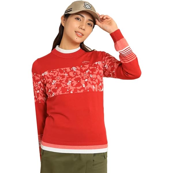 Amazon.co.jp: [キャロウェイ] レディース Vネックニット (チェック柄