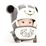 秋冬 赤ちゃん 新生児 韓国風格 防寒 防風 暖かい 可愛い ニット帽子 雷鋒キャップ ベレー帽子 ハット ２-3歳 頭囲約46－54cm（グレー）