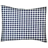 SheetWorld Crib / Toddler Percale Baby Pillow Case - Royal Gingham Check - Made In USA by sheetworld