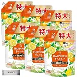 レノアハピネス 柔軟剤 夢ふわタッチ 華やかに香るシトラス&ヴァーベナ 詰め替え 750ml ×6個セット + おまけ付