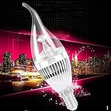 Ledlor LED キャンドルライト E14 3W 電球 シャンデリアランプ スポットライト 省エネ ウォームホワイト 2個セット