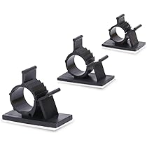 Uxcell 30-Pack R-Type Nylon Cable Clamps - 5mm Wire Organizer Clips For Cord Management (Black) - View #5