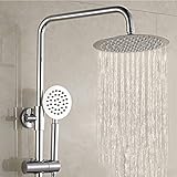 シャワーヘッド 21x21cm /304 ステンレス鋼  節水シャワーヘッド  ミスト マッサージシャワーヘッド  国際汎用基準G1/2 (丸型)
