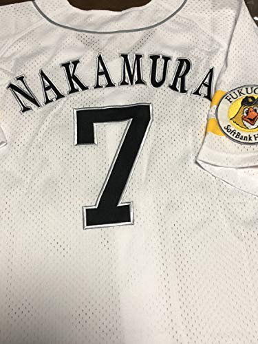 福岡ソフトバンクホークス 野球 刺繍ホームレプリカユニフォーム ＃7 中村晃選手 Lサイズ