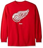 Detroit Red Wings Primaryロゴ長袖Tシャツ M レッド