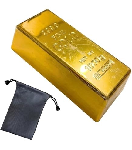 Amazon.co.jp: 金の延べ棒レプリカ 中 金塊 レプリカ ゴールドバー HB