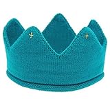 【macaroni（マカロニ）】ベビー用ニットの王冠　誕生日、記念日、ベビーアートに (4 グリーン)