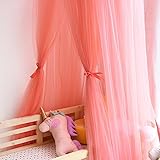 HUNTERMAX 蚊帳 天蓋 オシャレ カーテン モスキートカーテン 虫除け 可愛い円形蚊帳 ロマンチック お姫様 気分 吊り下げタイプ 取り付け簡単 収納便利 部屋飾り キッズプレゼント 子供部屋