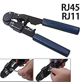 RJ45 RJ11 コネクタ用ラチェットタイプかしめ工具 単線・ヨリ線両対応 HT-210C