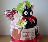 おむつケーキ　魔女の宅急便　黒猫　ジジ 　ＪＩＪＩ (Ｓ（４～８キロ）)