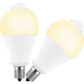SYXKJ E17 LED電球 60W形相当 7W 人感センサー電球 800LM 電球色 3000K 2個入り | 明暗センサー付き|オートライトのオン/オフ|節電 省エネ|調光不可|盗難を防ぐ|玄関 トイレ 廊下 階段