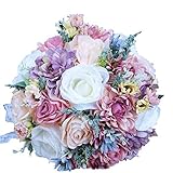 アドニスPigouロマンチック花素朴なシックGardenビーチウェディングブーケ花嫁介添人のための
