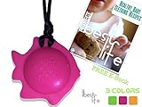 Fish Pendant Silicone Teething Necklace in Pretty Pink for Teething Babies and Kids Gender Neutral B