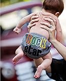 ラゲッドバッツ ラッフルバッツ 男の子 ブルマ オムツカバー 6-12M Gray 'Rock Star' Knit Bloomer