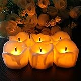 GLADLE暖かいホワイトFlameless LEDティーライトキャンドル電池式キャンドルTealights For Festival