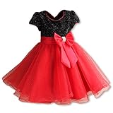 Pettigirl子供 ベビードレス（赤×黒) 90cm [並行輸入品]