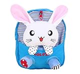 Cute Kids School Bag 3D Cute Rabbit Children's Backpack Travel Shoulder Bag BLUE [並行輸入品]