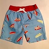 GYMBOREE(ジンボリー) 犬のサーフィン柄　ベビーサンスクリーン水着　12-18mos(73.5-78.5cm/10-13.5kg ) 　ブルー [並行輸入品]