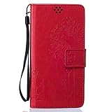 Huawei P8 Lite 手帳型 ケース カバー Zeebox [生涯補償付き] 高品質 落下防止 保護カバー カード収納 スタンド機能 マグネット式 ストラップ付き Huawei P8 Lite