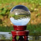 Kicode 40mm 水晶球 木製スタンドを含む
