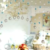 クリスタルビーズカーテン、文字列Woopower 1 M文字列吊り下げペンダントドロップフィニアルOrnaments Romantic DiyホームウェディングBackdrop Festive Dec