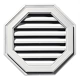 Builders Edge 120012222117 22 Octagon Vent 117, Bright White by Builders Edge