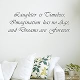 Pop Decors WL-0066-Va Inspirational Quote Wall Decal Laughter is Timeless [並行輸入品]
