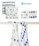 aden + anais (エイデンアンドアネイ) おくるみ 2枚セット JCREW コラボ ガーゼ 夏用 大判 【並行輸入品】 MONSTERS