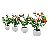 MIRAIS 観用植物 ４個セット 造花 人工 部屋 リアル 会社 緑 おしゃれ インテリア フェイクグリーン 028-B MR-MR-028-B