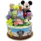 出産祝い おむつケーキ ディズニー ミッキーマウス 誕生プレゼントに大人気 ダイパーケーキ パンパース４２枚 男の子（Ｗ-M）