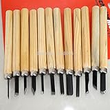 新しい 12 ピース/セット ミニ木材木工彫刻手チゼル ノミ ツール キット用カーペンターズ木材ターナー彫刻学生愛好家