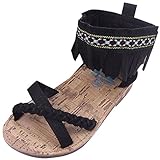 EOZY 夏 水泳 海 女児 ベビーサンダル 女の子 子供靴 キッズシューズ ビーチサンダル 赤ちゃん靴 ローマ風 エキゾチック フリンジ すべり止め (10CM, A)