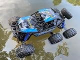 スーパー6輪水陸両用オフロード車1：8超大型登山車の長さ48.5CMマルチモーター6輪駆動子ギフトホリデーギフト大人ギフト車モデル（オレンジ/ブルーランダムに送信）