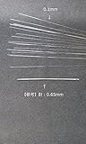 【細線】　ばね用ステンレス鋼線　SUS304-WPB　線径0.1mm　600mm10本セット　品番03-G010-06