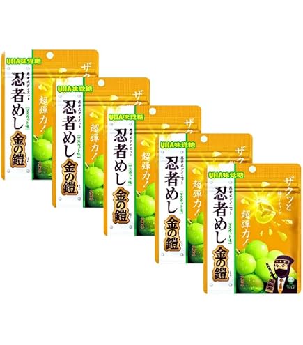 Amazon | UHA味覚糖 忍者めし 金の鎧 マスカット味(金箔シュガー入り